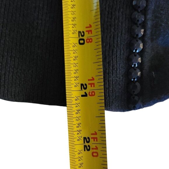 Old Navy Beaded Button Front Navy Sweater Size M - Picture 8 of 9